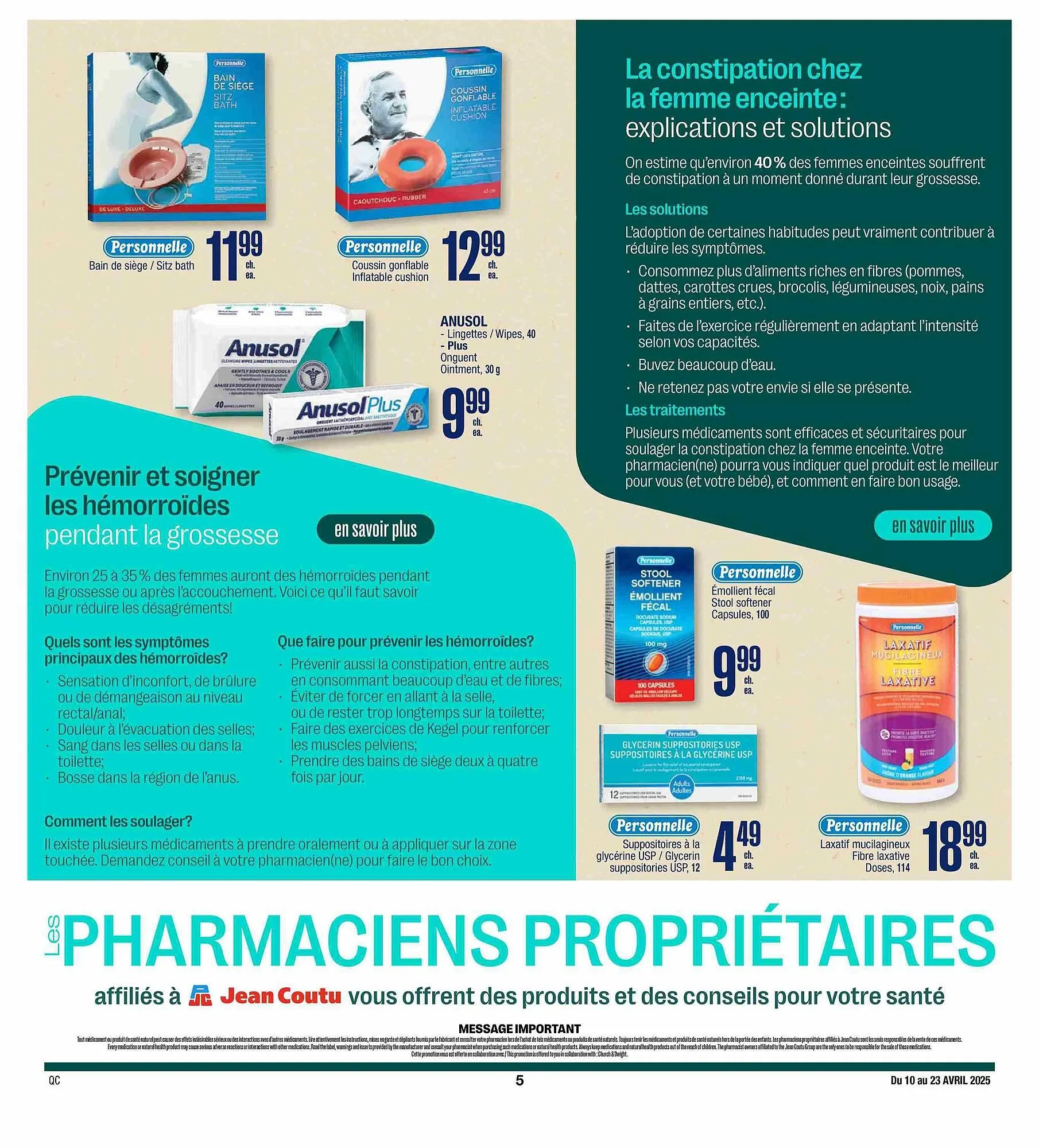 Jean Coutu flyer from April 10 to April 23 2025 - flyer page 5