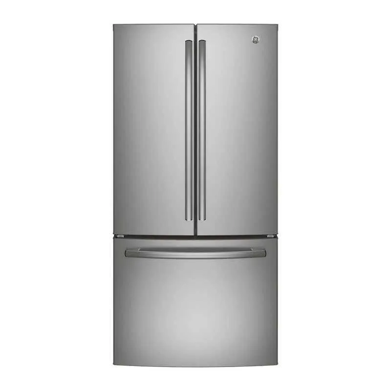 GE Réfrigérateur 24,8 pi3 33 po Acier inoxydable Congélateur en bas, Portes françaises - GNE25DYRKFS