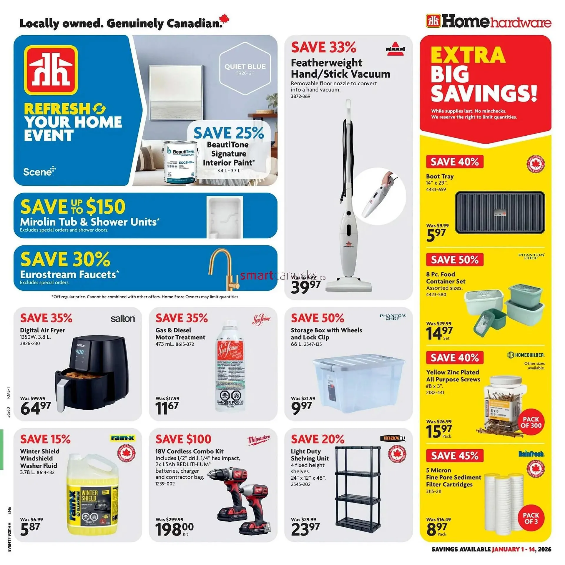 Home Hardware flyer from January 1 to January 14 2026 - flyer page 1