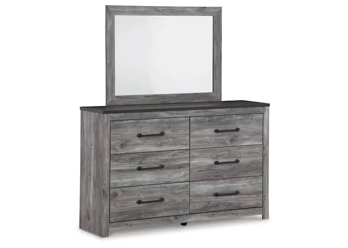 Bronyan Dresser and Mirror - Dark Gray