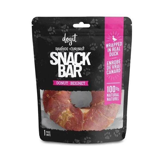 Snack Bar Duck Rawhide Donut for Dogs
