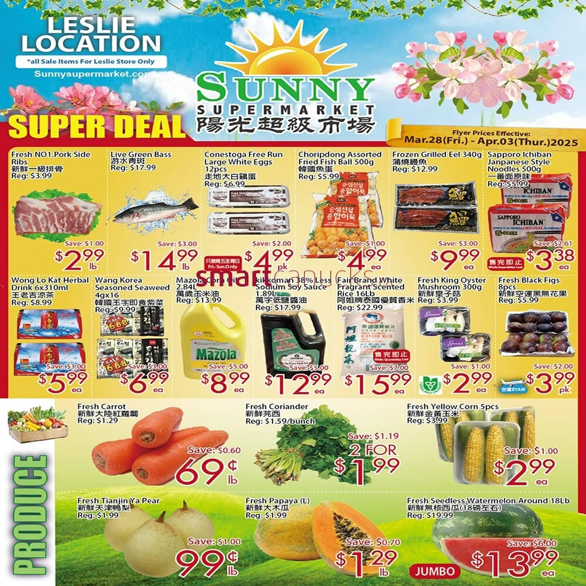 Sunny Food Mart flyer from March 28 to April 3 2025 - flyer page 1