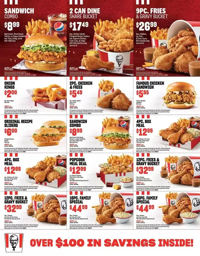 KFC NEW MENU from January 24 to March 9 2025 - flyer page 2