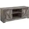 Wynnlow Entertainment Unit with Fireplace - Gray