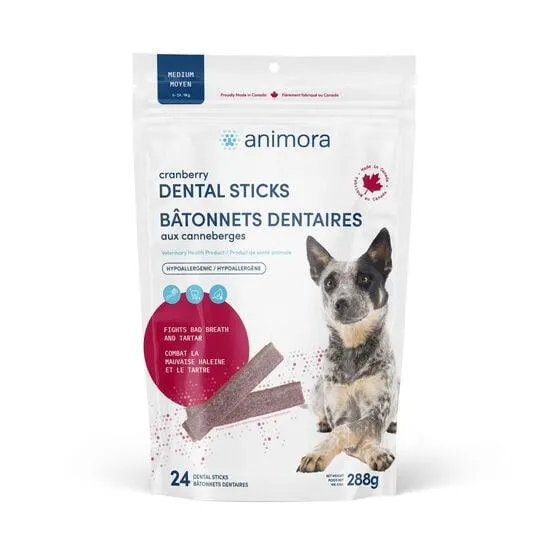 Cranberry Dental Chews for Dogs, medium
