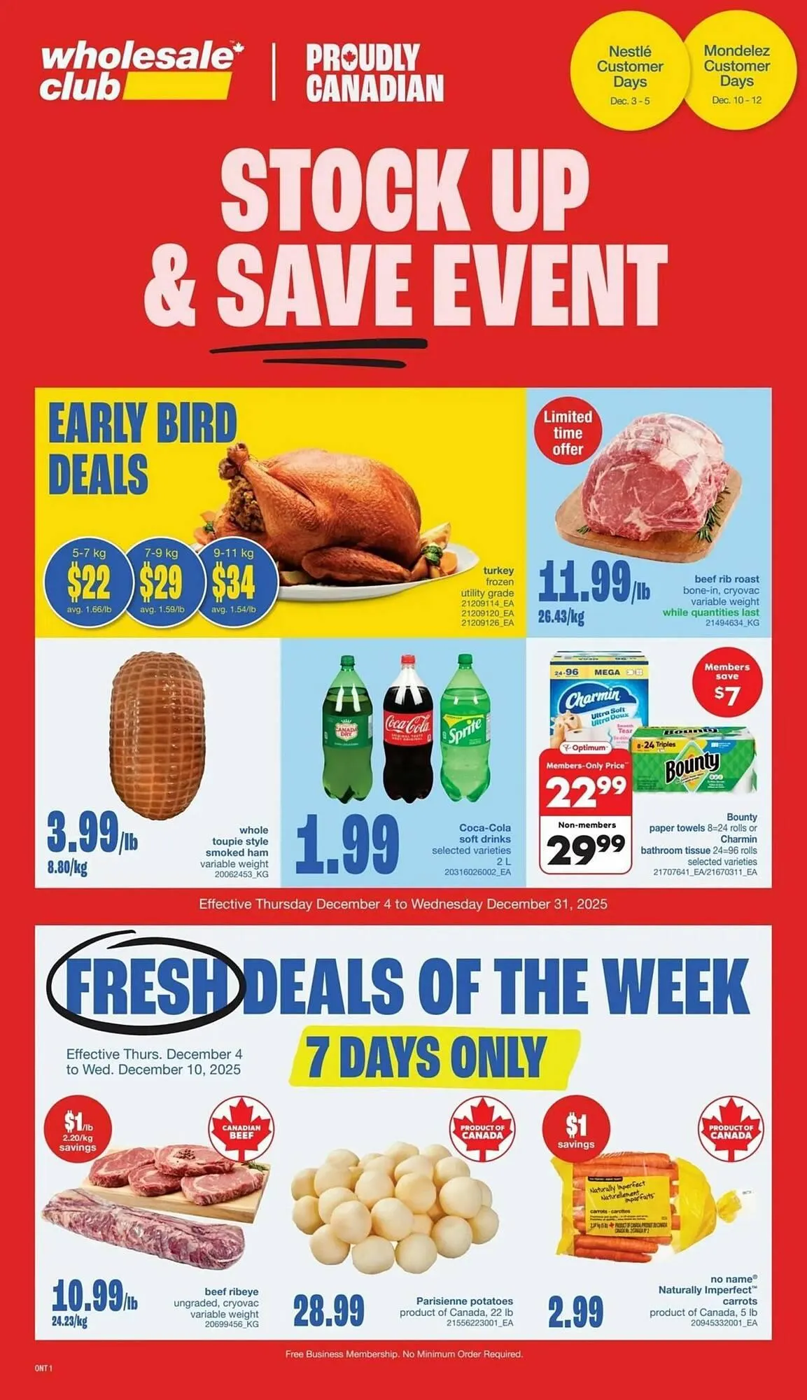 Wholesale Club flyer from December 4 to December 31 2025 - flyer page 1