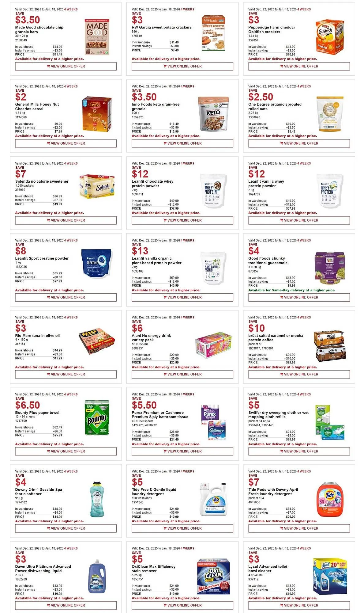 Costco flyer from December 22 to January 18 2026 - flyer page 3