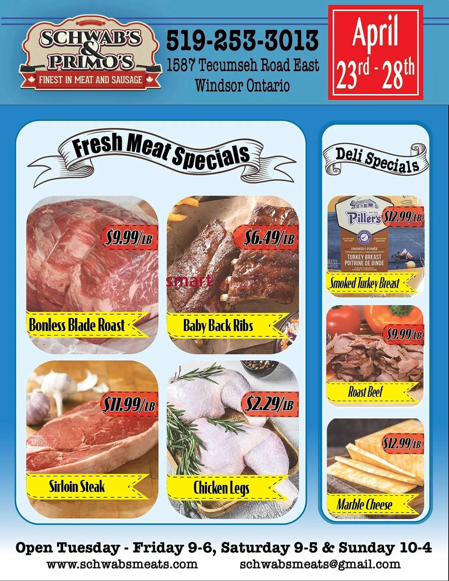 Schwabs & Primos flyer - 1