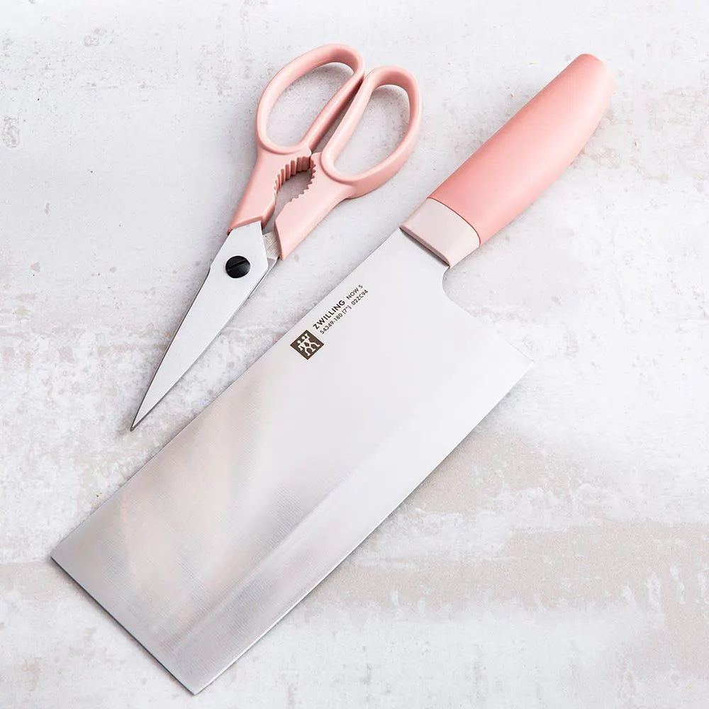 ZWILLING Now Stainless Chinese Chef and Shear - Set of 2 (Pink)