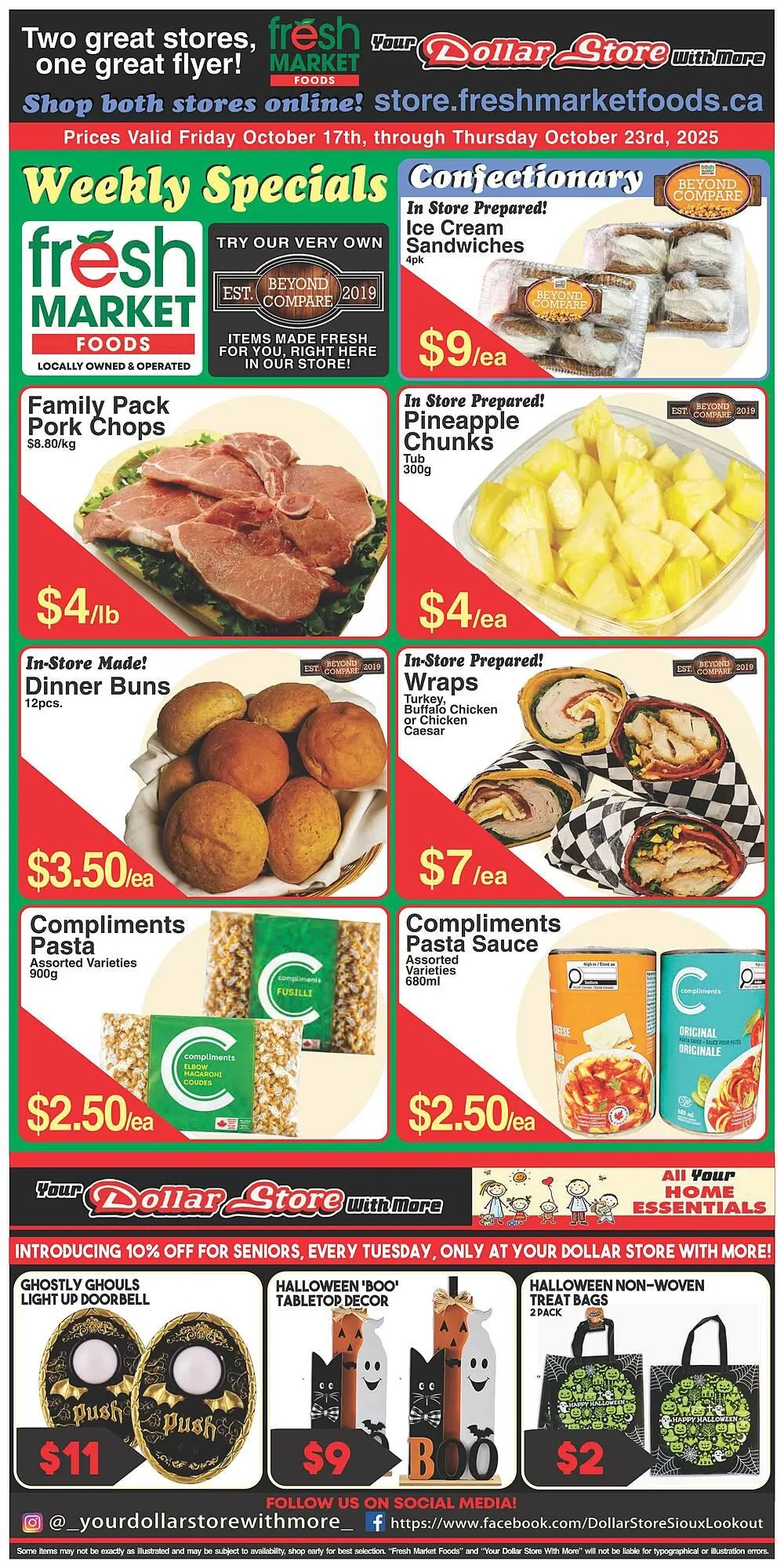 Fresh Market Foods flyer from October 16 to October 22 2025 - flyer page 1