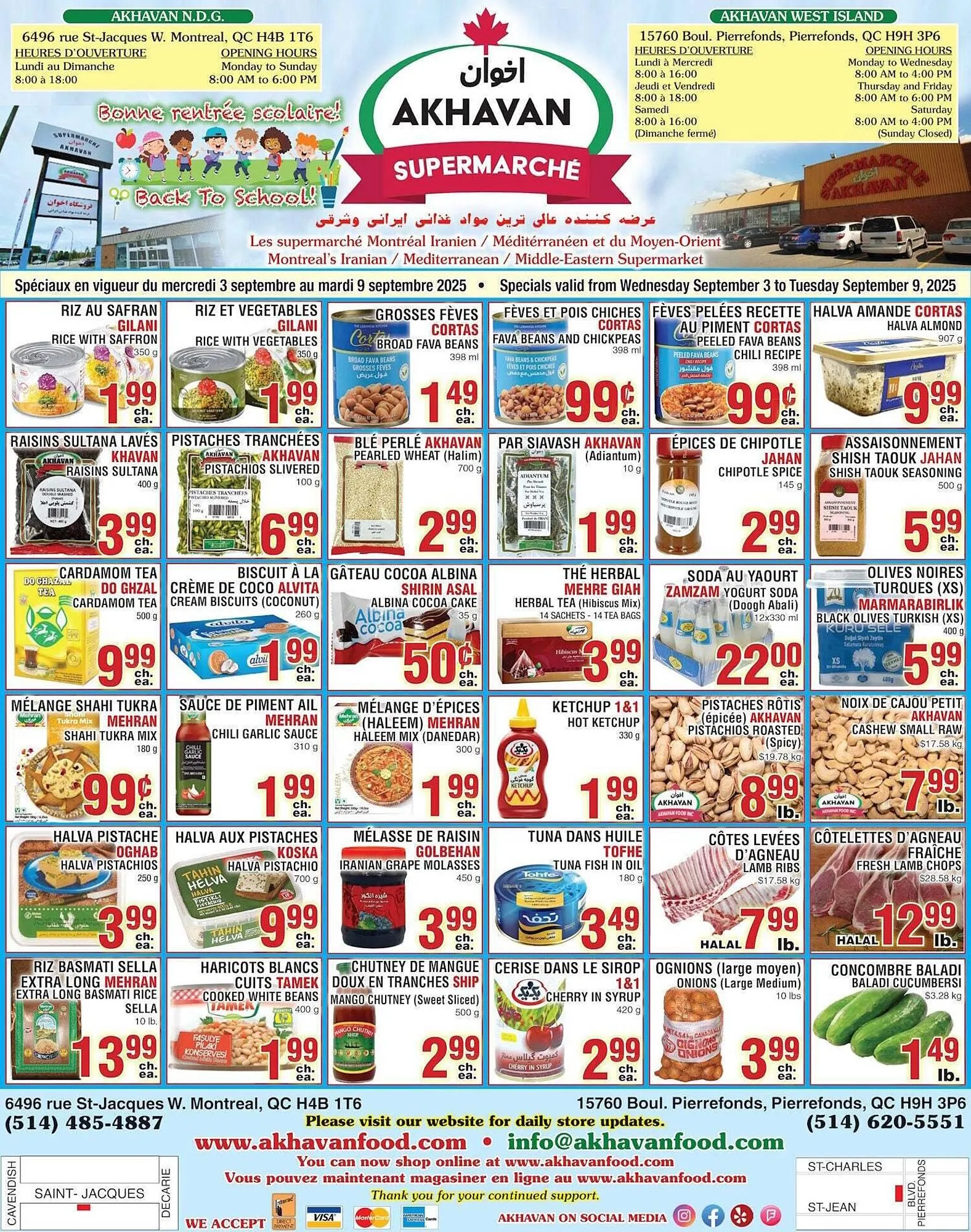 Akhavan flyer from September 3 to September 10 2025 - flyer page 1