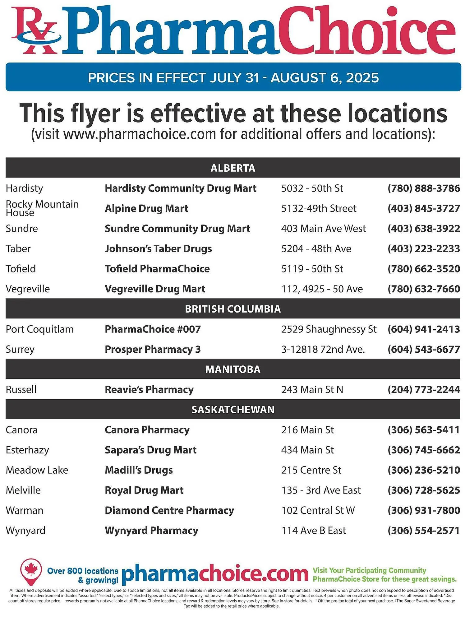 PharmaChoice flyer from July 31 to August 20 2025 - flyer page 7