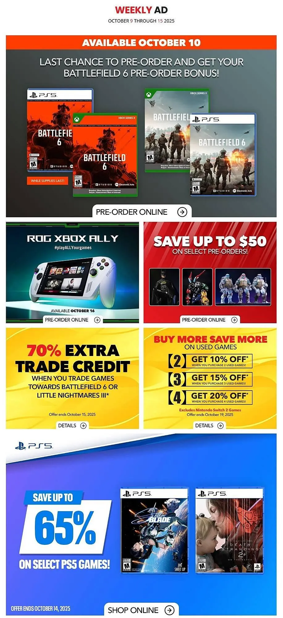 GameStop flyer from October 10 to October 17 2025 - flyer page 1
