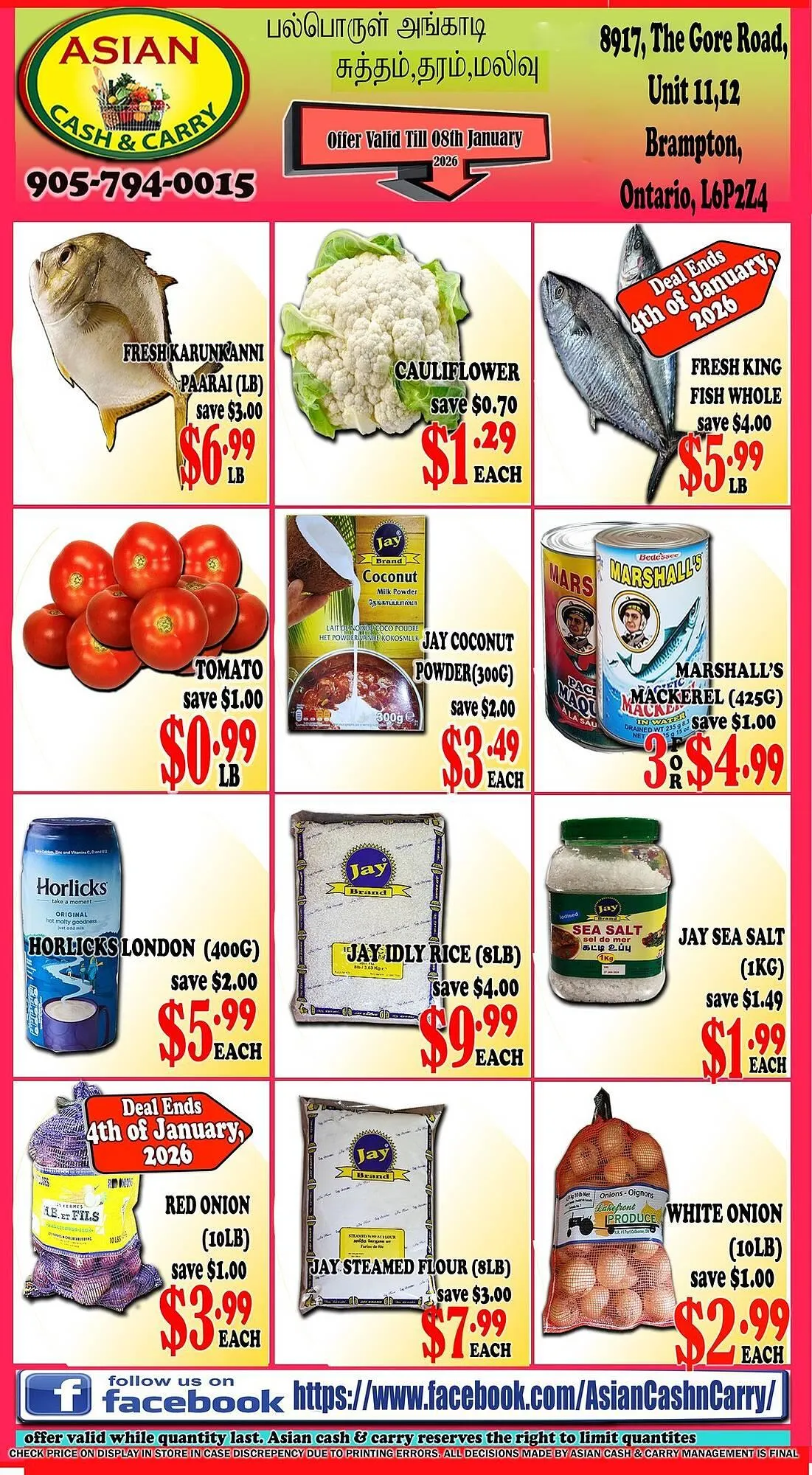 Asian Cash & Carry flyer from January 2 to January 8 2026 - flyer page 1