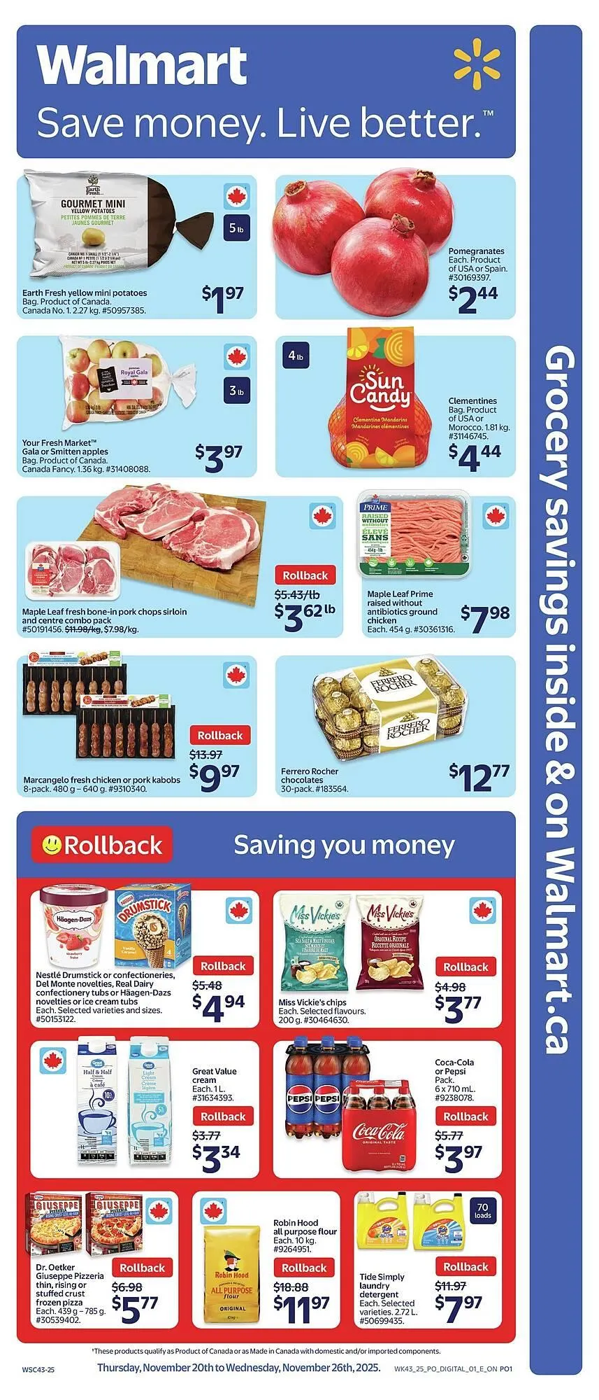 Walmart flyer from November 20 to November 27 2025 - flyer page 1