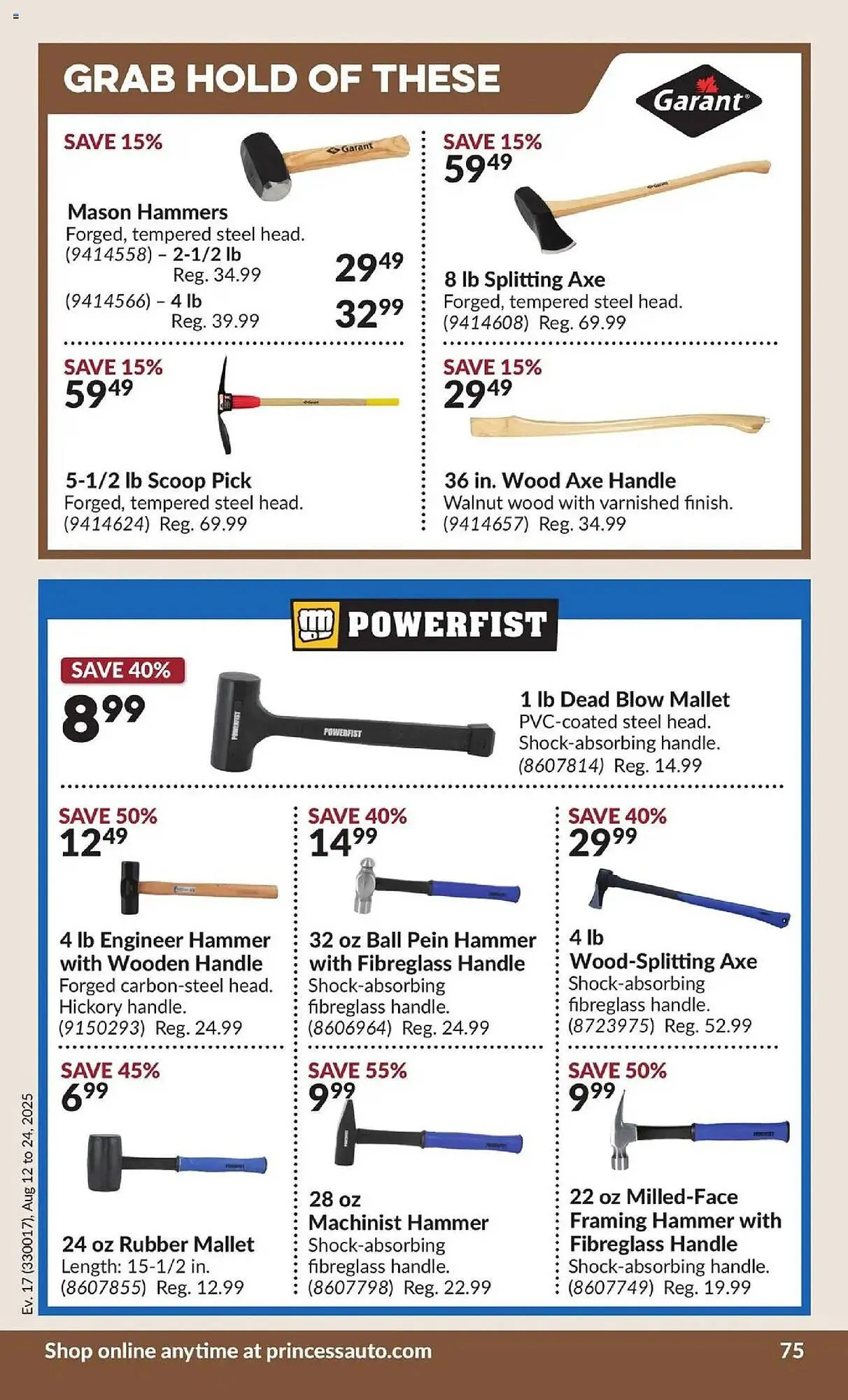 Princess Auto flyer from August 12 to August 25 2025 - flyer page 79