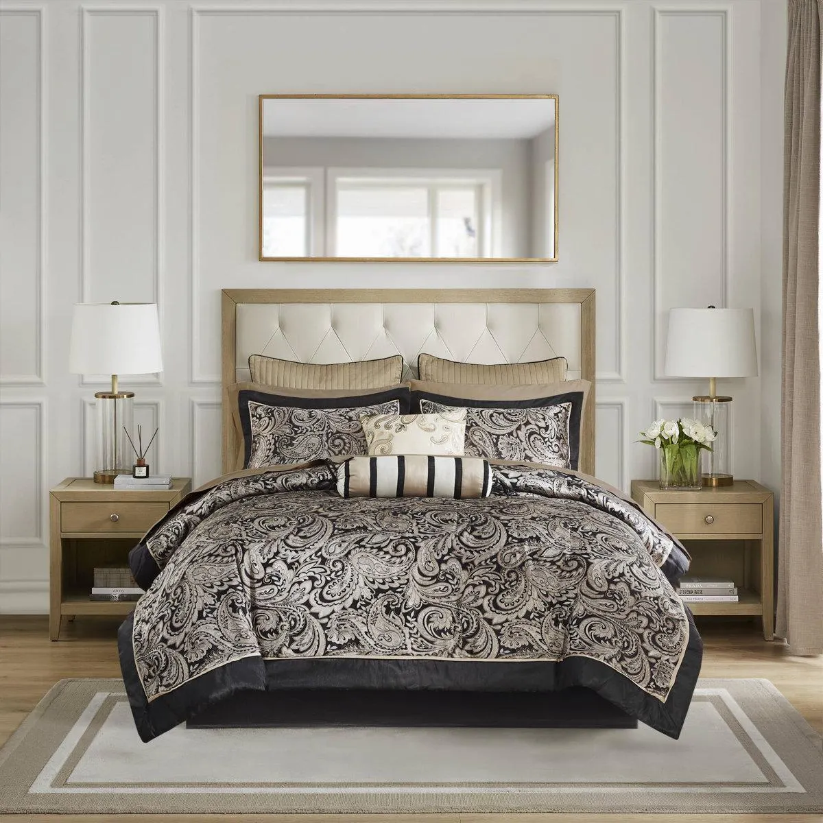 Aubrey 12 Piece Comforter Set with Cotton Bed Sheets