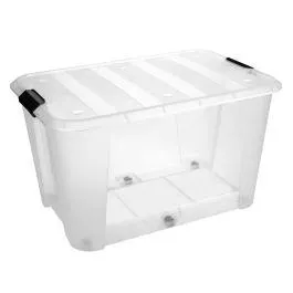 Contenant en plastique avec attaches clips