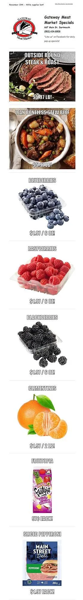 Grocery Gateway flyer from November 13 to November 19 2025 - flyer page 1