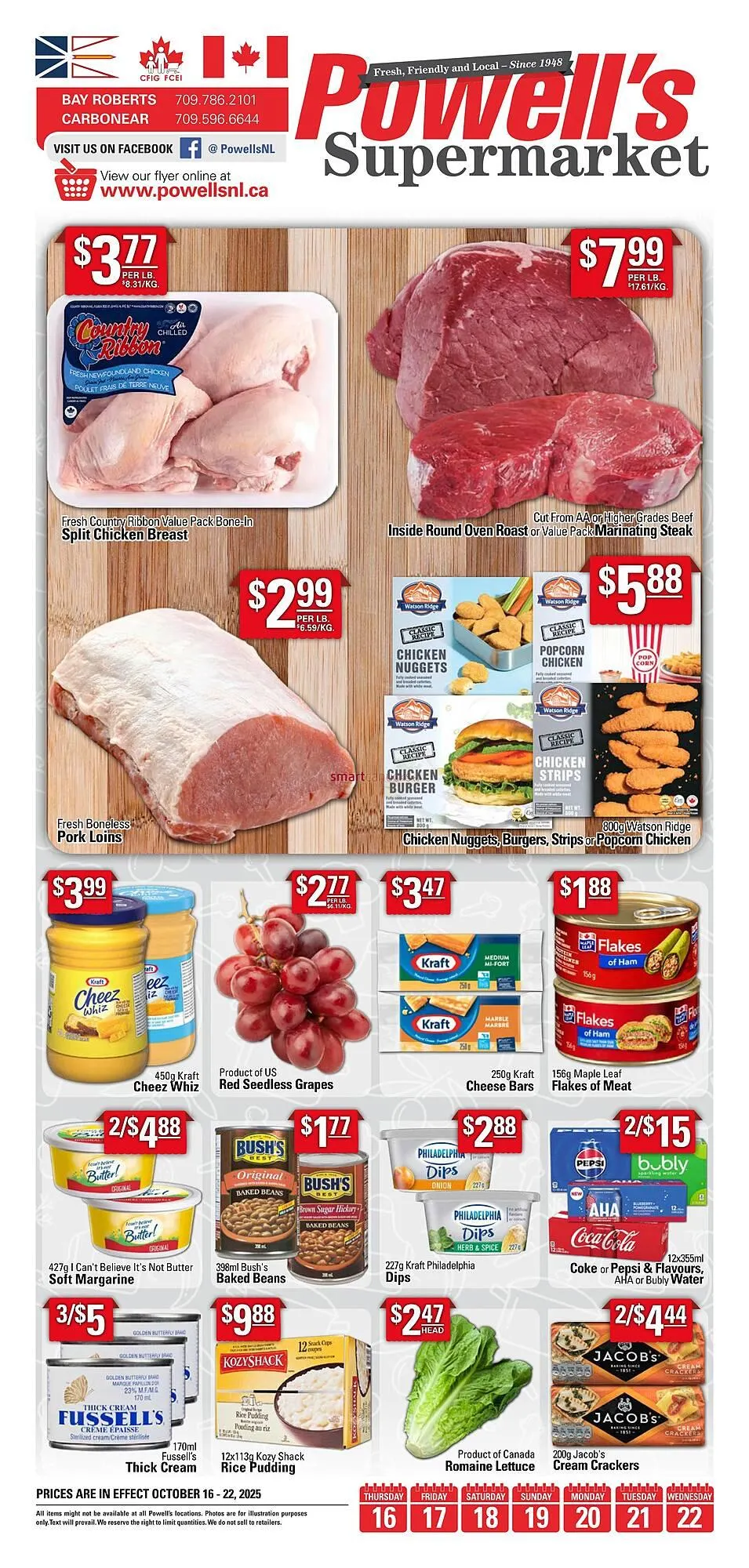 Powell's Supermarket flyer from October 16 to October 22 2025 - flyer page 1