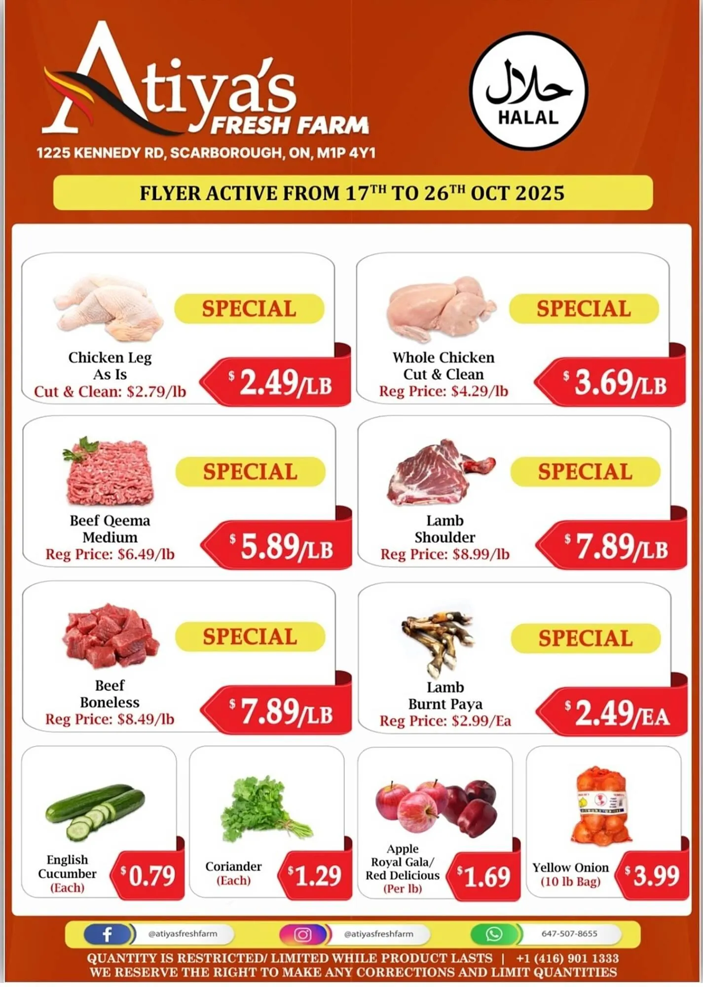 Atiya's Fresh Farm flyer from October 17 to October 26 2025 - flyer page 3