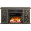 Evandale Console with Fireplace - Lancaster Grey