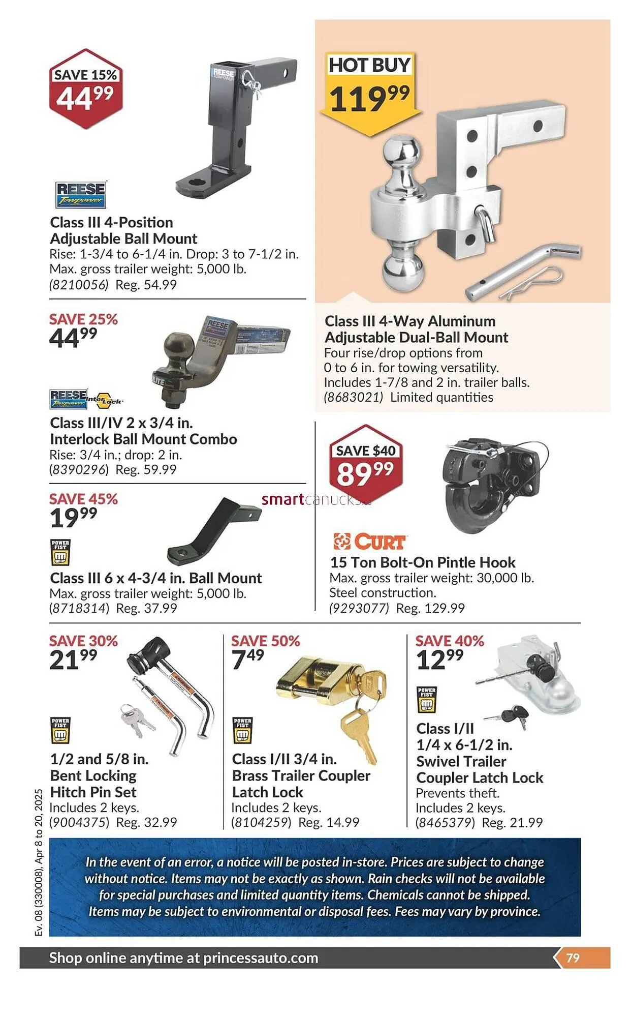 Princess Auto flyer from April 6 to April 12 2025 - flyer page 85