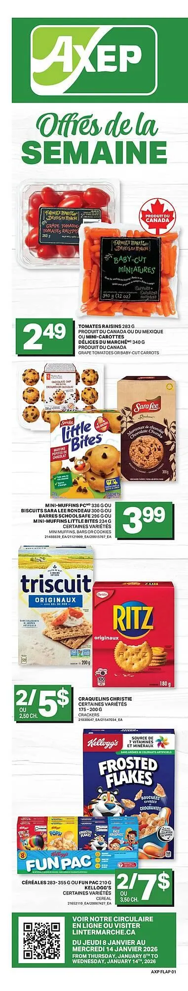 Axep flyer from January 8 to January 14 2026 - flyer page 1