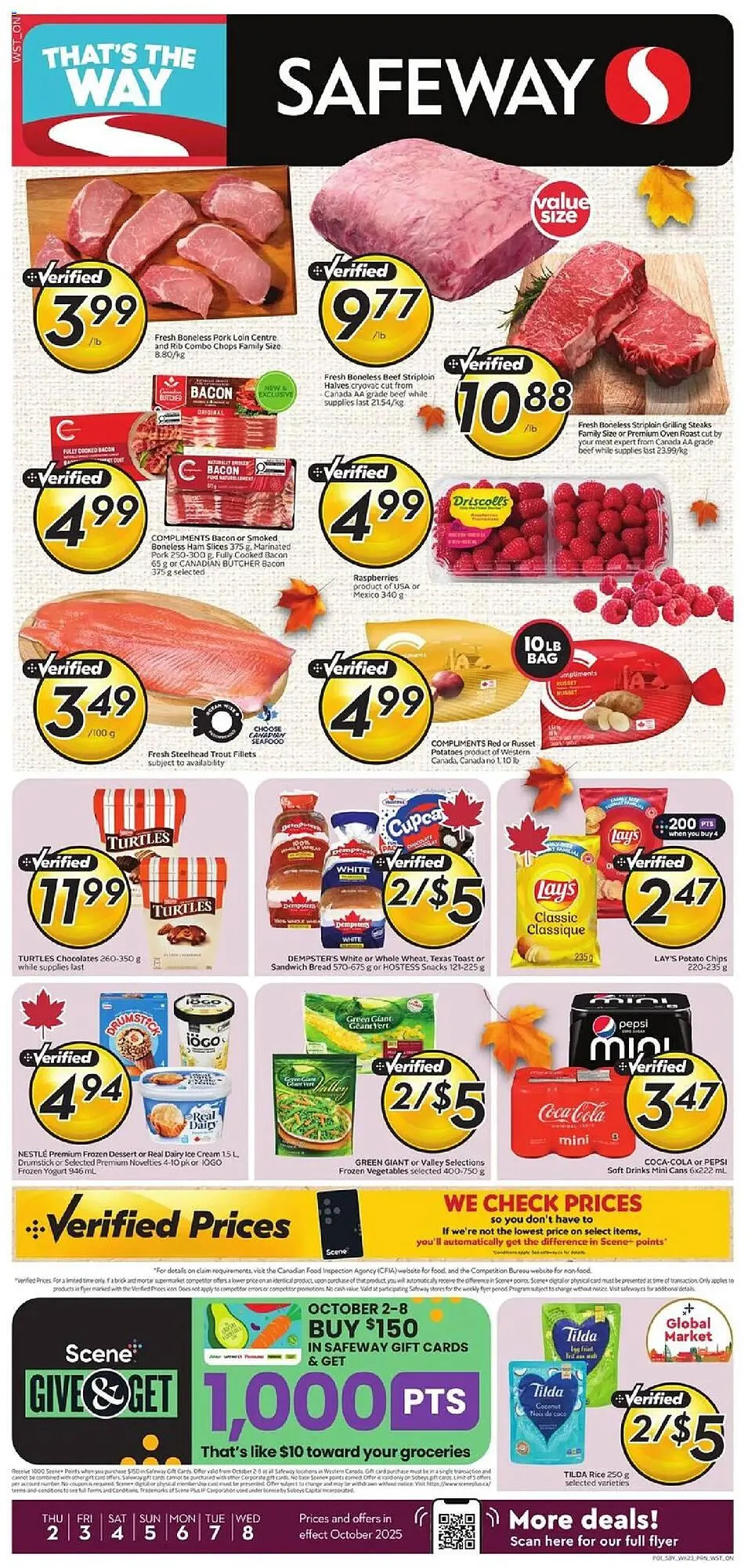 Safeway flyer from October 2 to October 8 2025 - flyer page 1