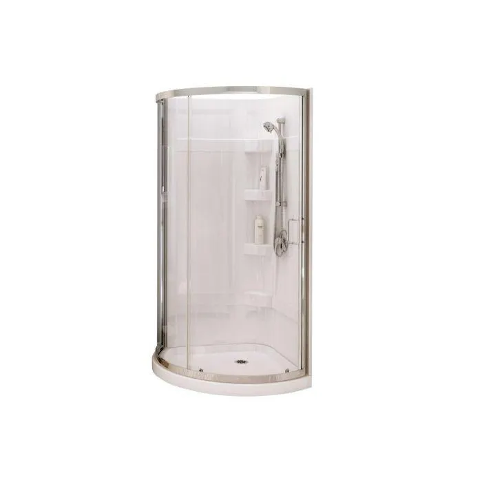 Maax Cyrene Round Shower Kit, White, 34x34, 300001-900-084