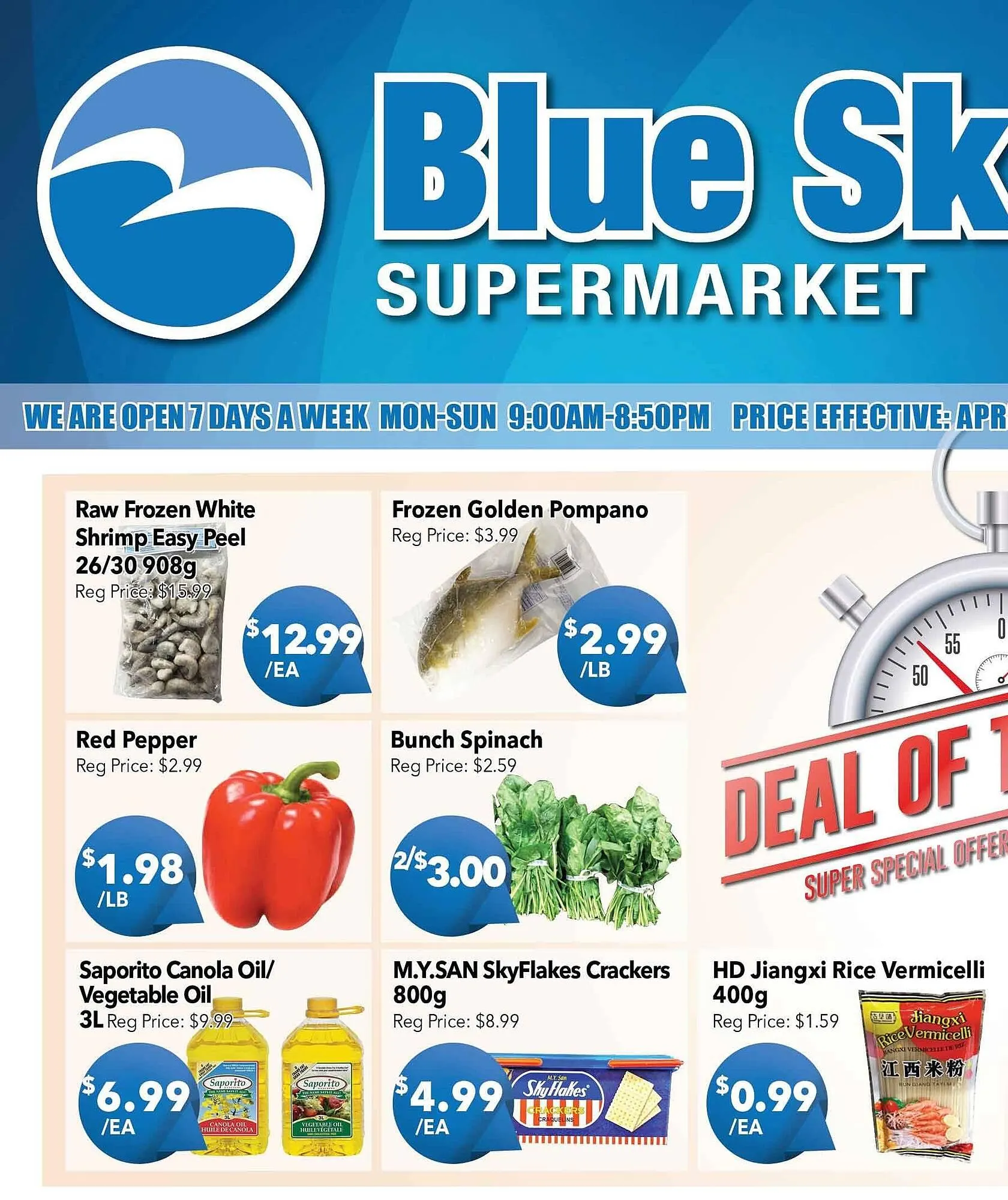 Blue Sky Supermarket flyer from April 25 to May 1 2025 - flyer page 1