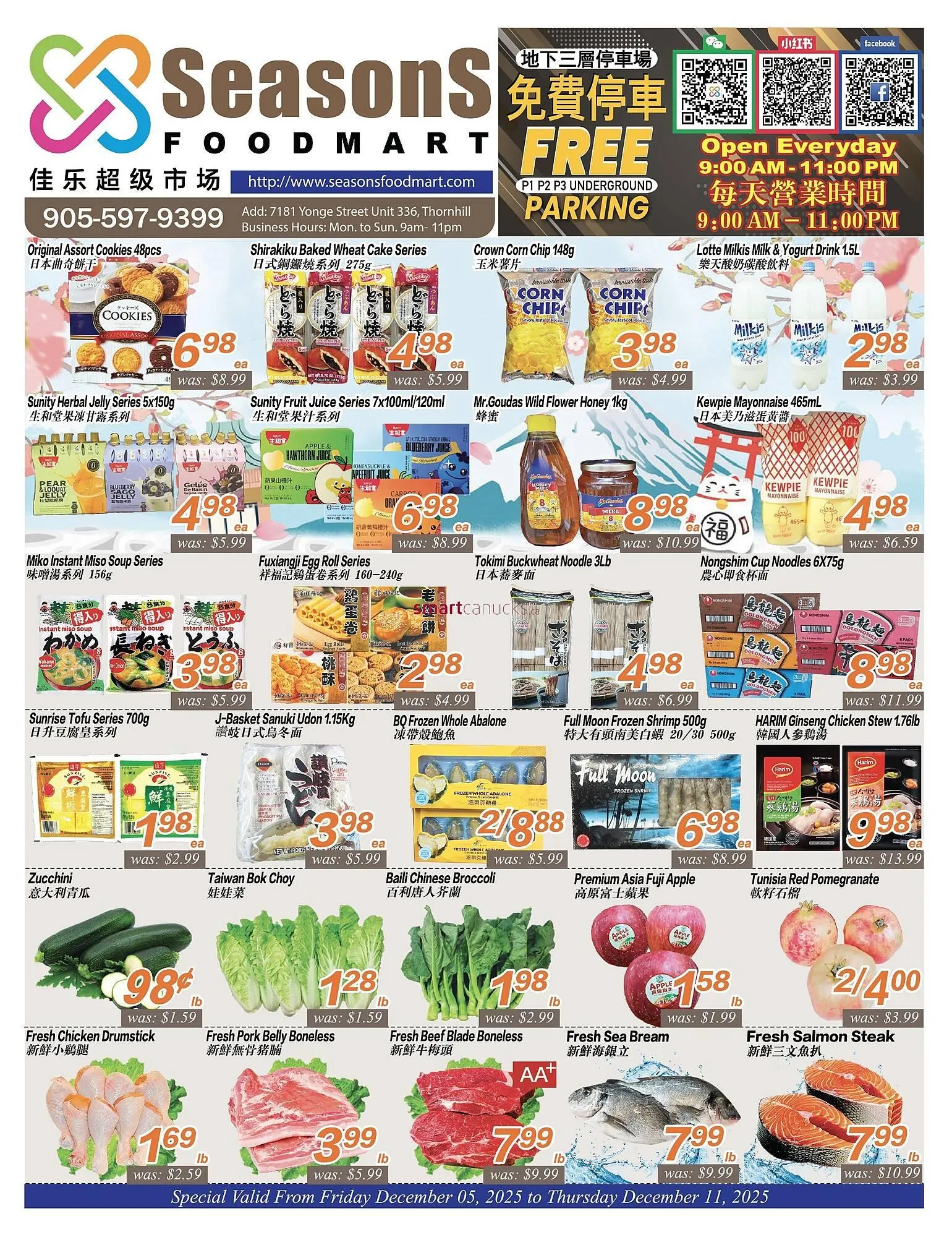 Seasons Foodmart flyer from December 5 to December 11 2025 - flyer page 1