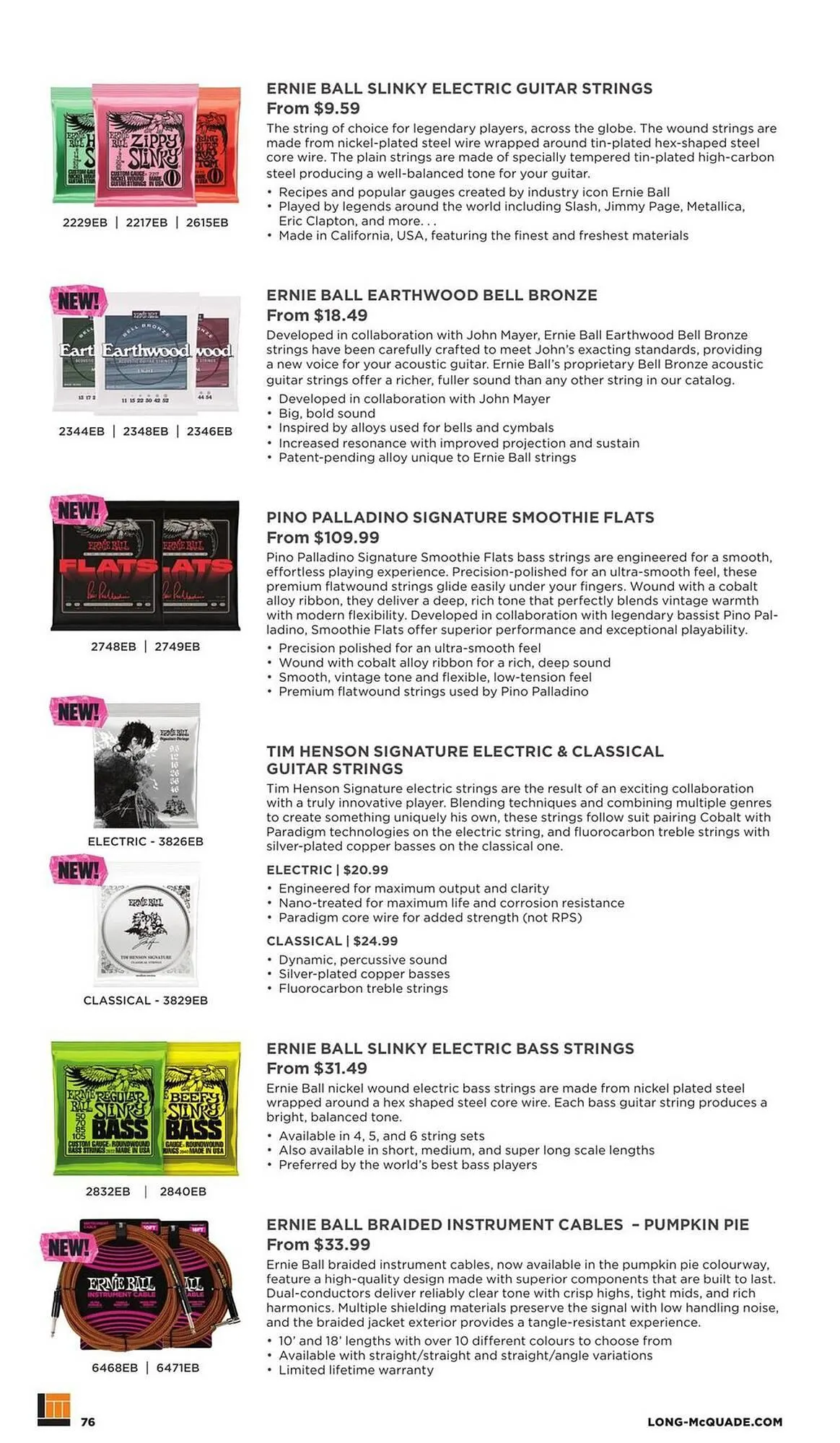 Long & McQuade flyer from October 9 to October 31 2025 - flyer page 76