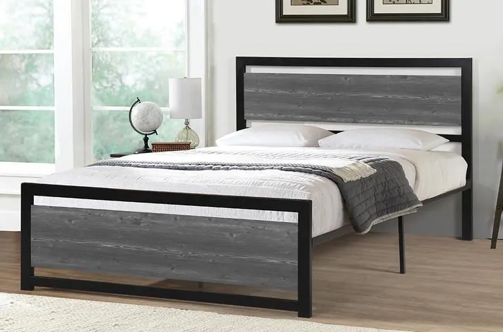 Melbourne Wood & Metal Bed