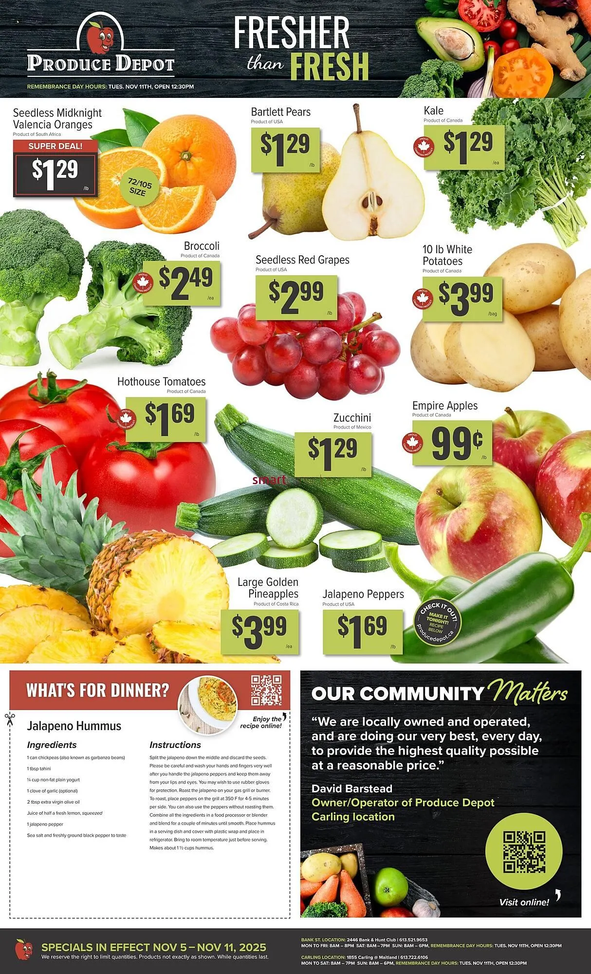 Produce Depot flyer from November 6 to November 12 2025 - flyer page 1