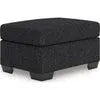 Jasmine Peaks Ottoman - Coal