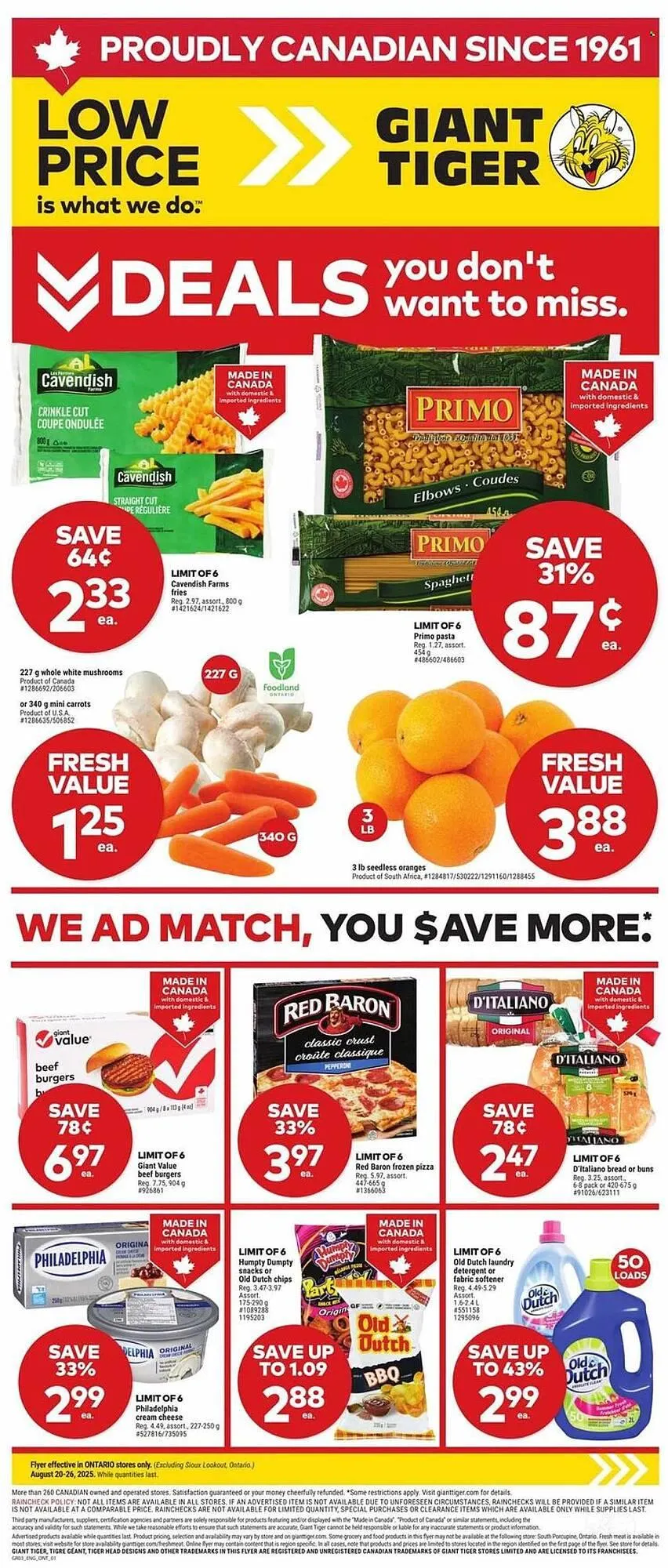 Giant Tiger flyer from August 20 to August 26 2025 - flyer page 1