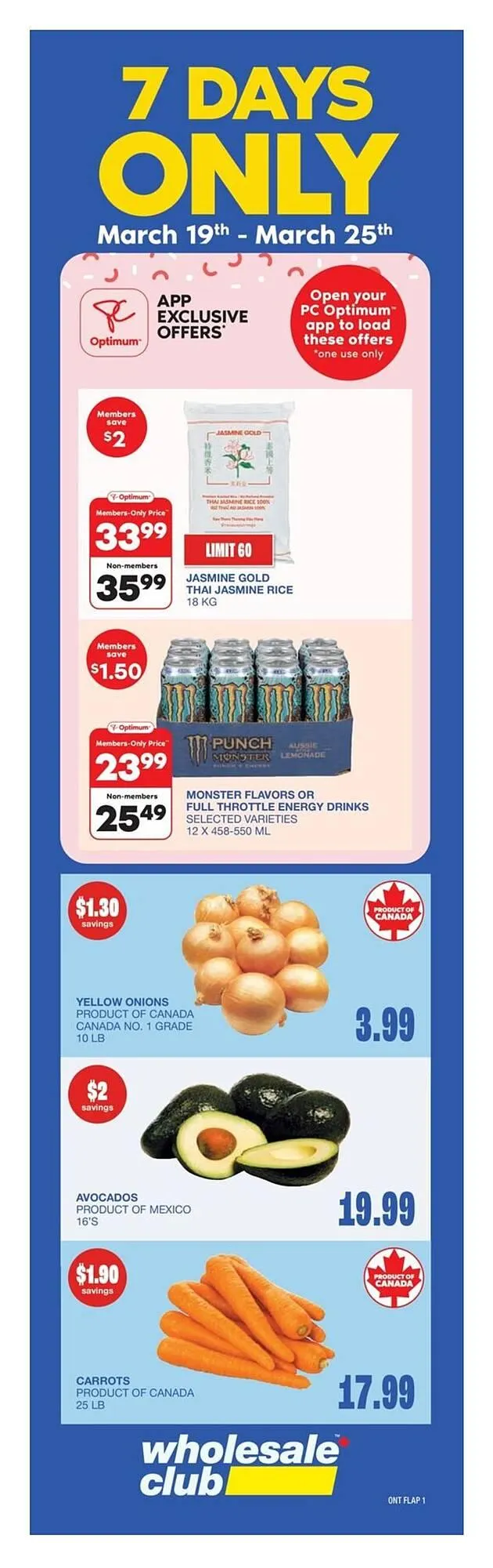 Wholesale Club flyer from March 19 to March 25 2026 - flyer page 1