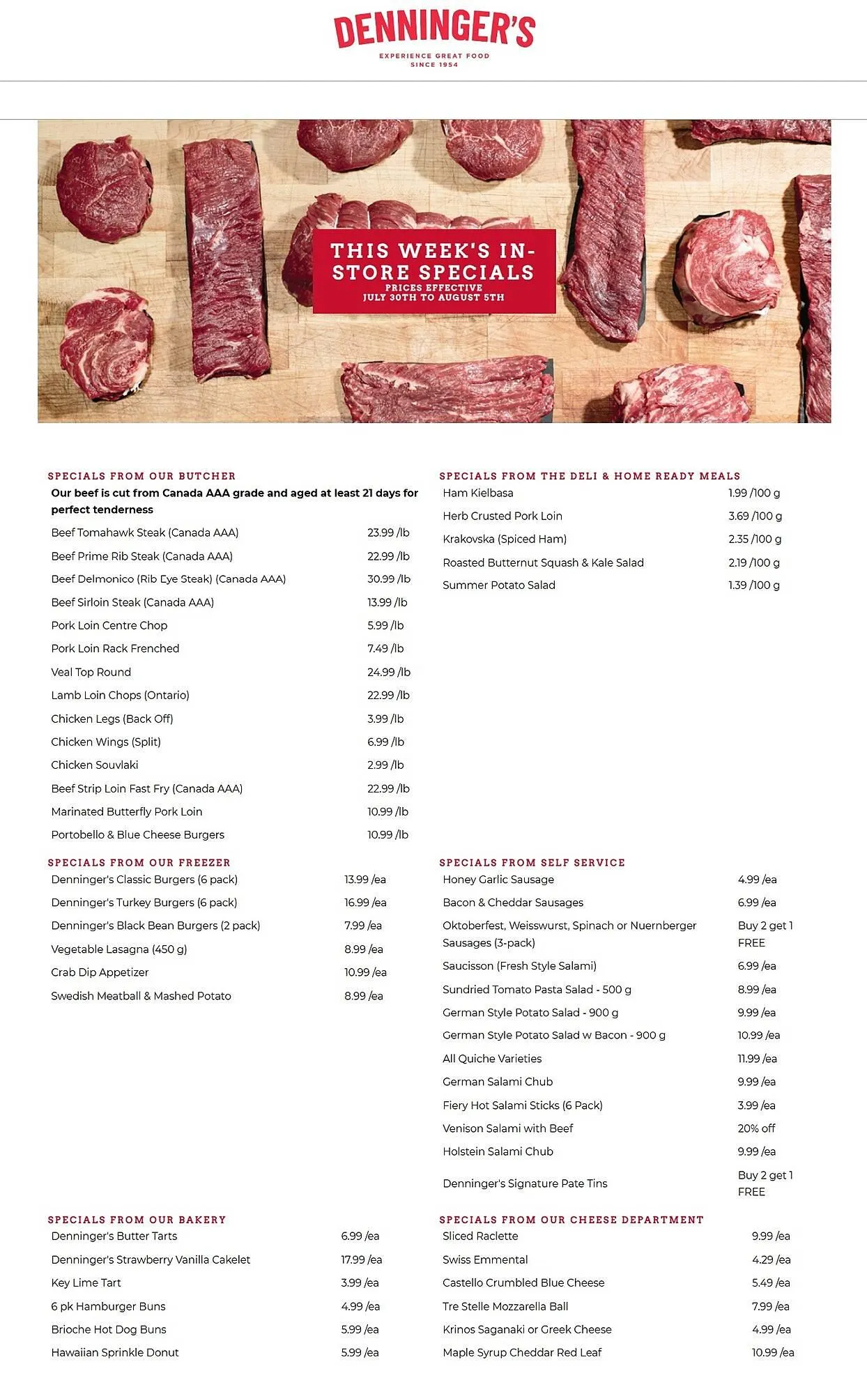 Denningers flyer - 1