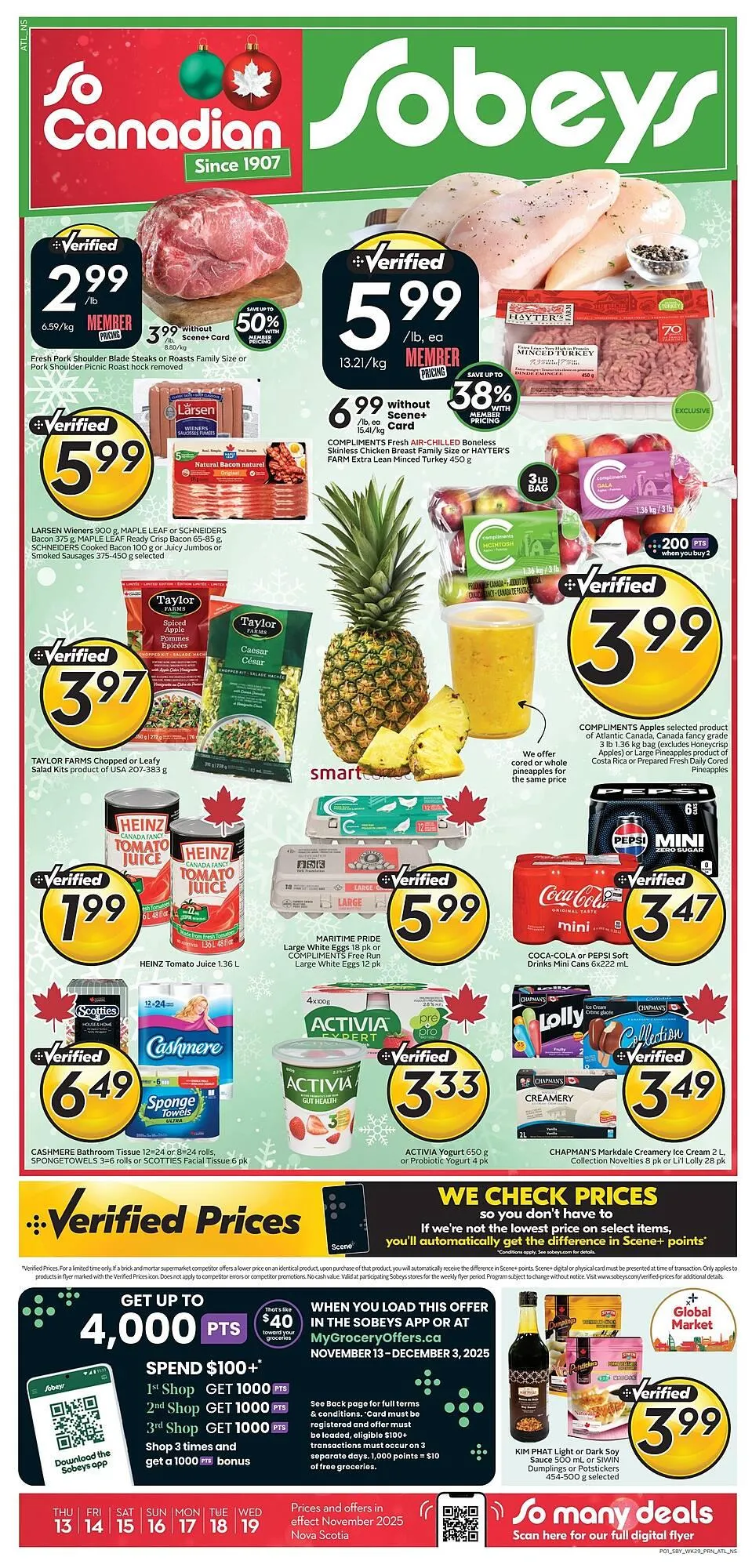 Sobeys flyer from November 20 to November 26 2025 - flyer page 1