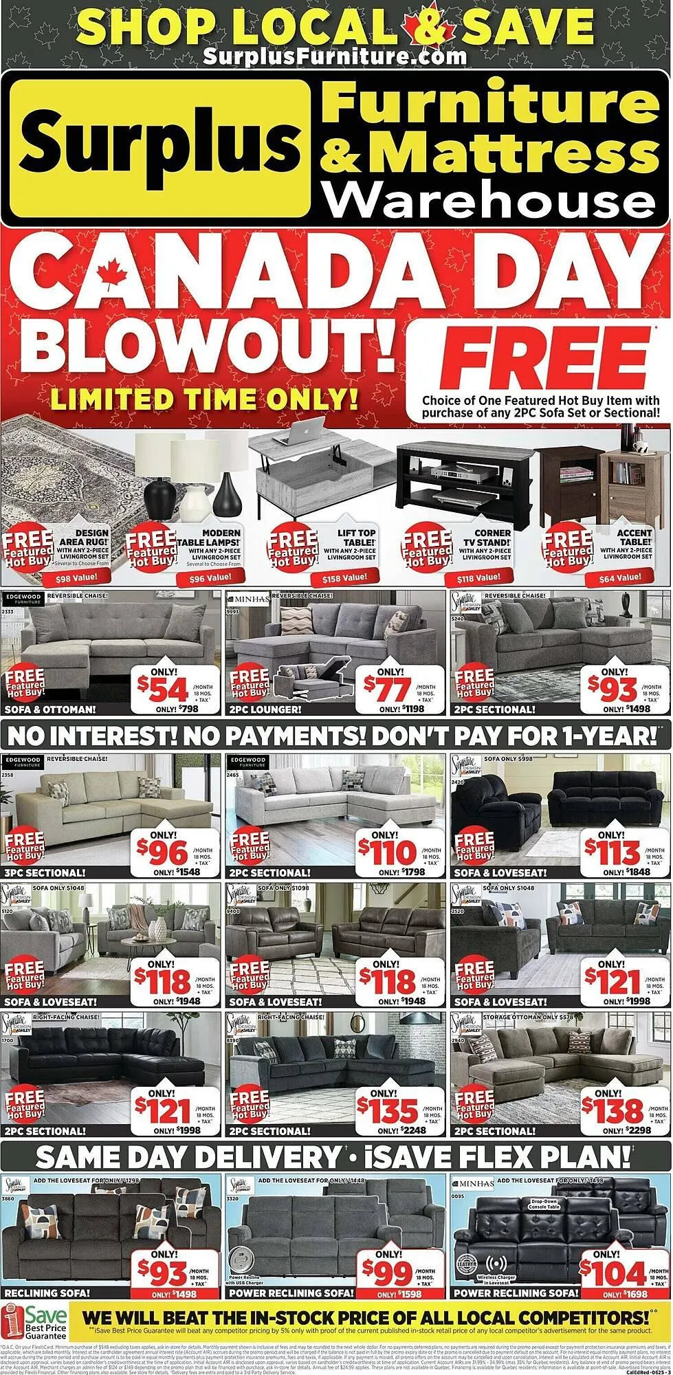 Surplus Furniture flyer from June 23 to July 2 2025 - flyer page 1