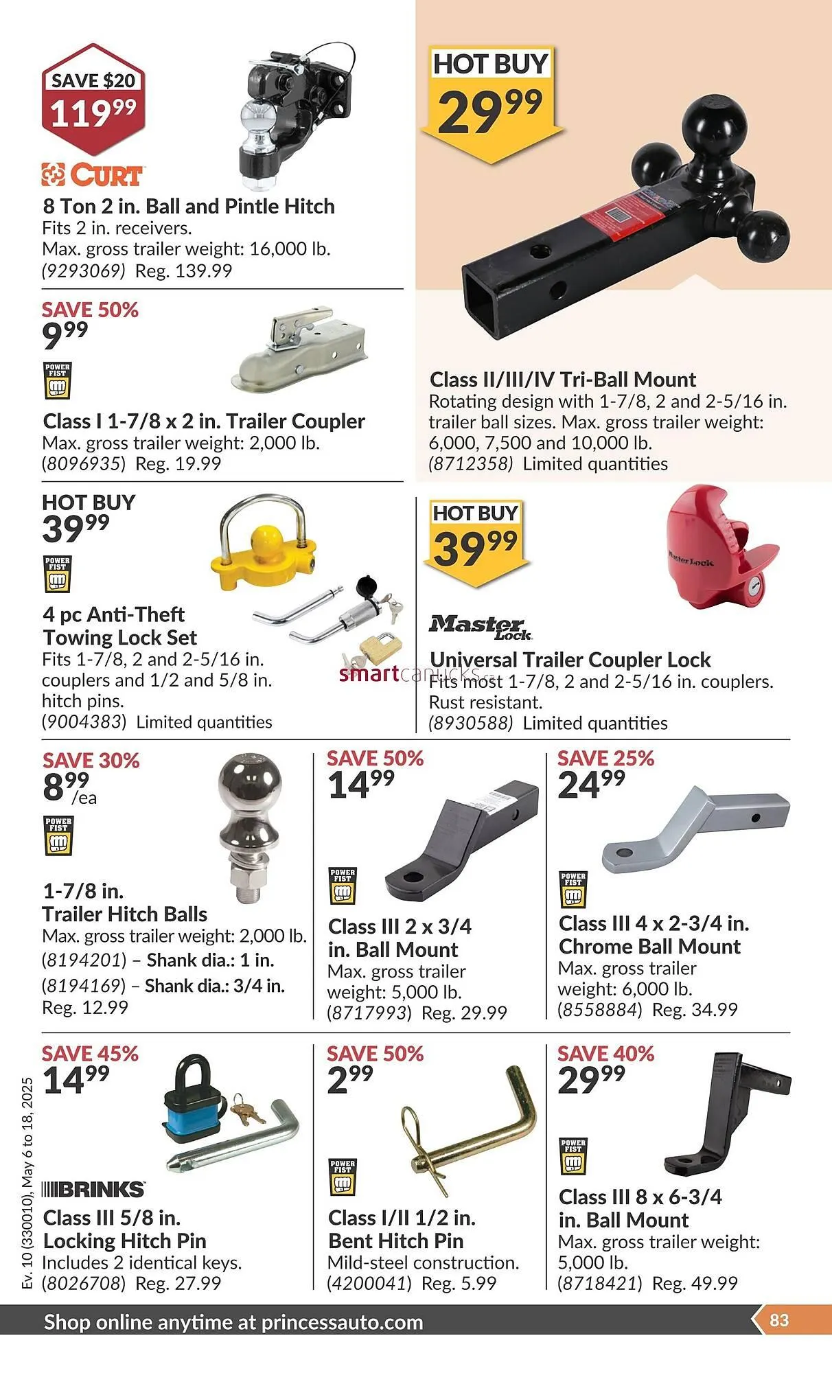 Princess Auto flyer from May 5 to May 11 2025 - flyer page 86