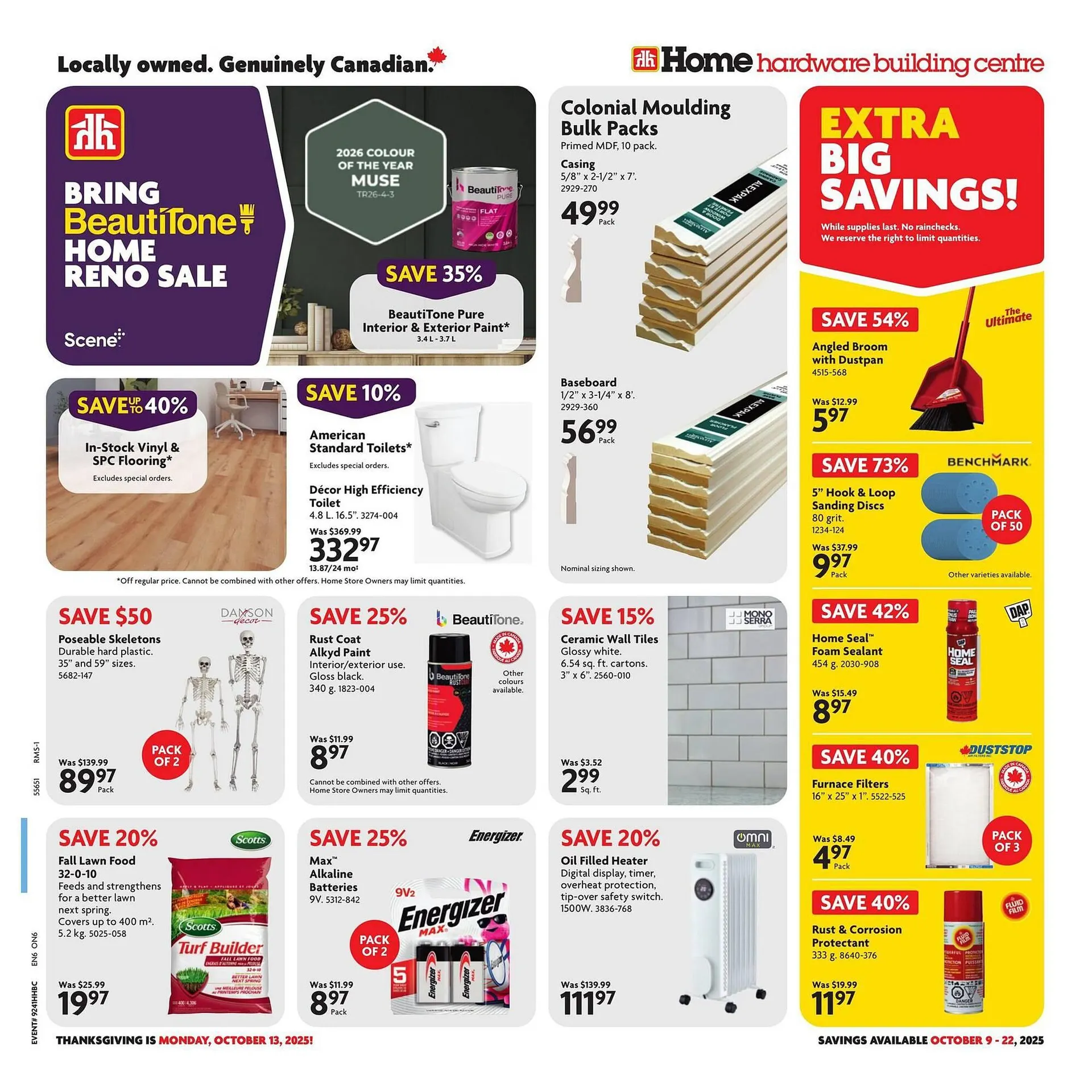 Home Hardware flyer from October 9 to October 16 2025 - flyer page 1