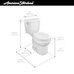 Evolution 2-Piece 6L Single Flush Standard Height Round Front Lined Toilet in White