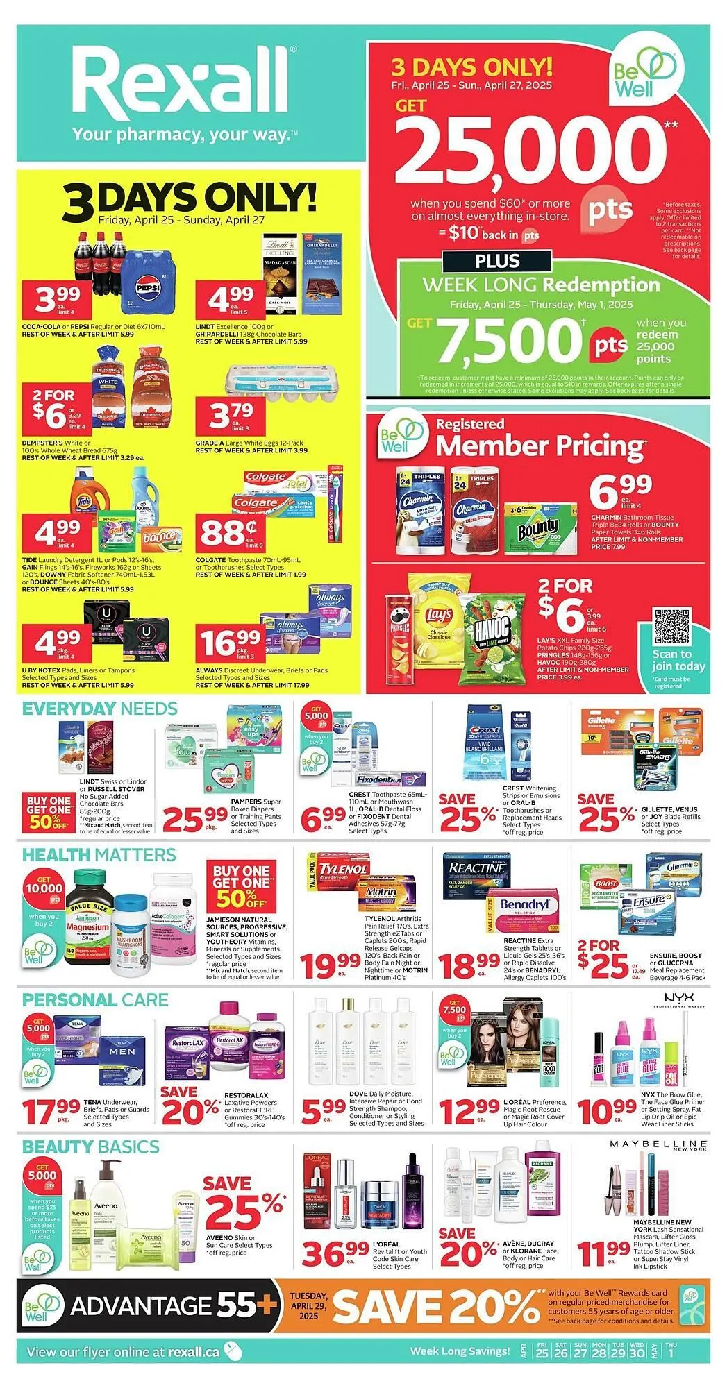 Rexall flyer from April 25 to May 2 2025 - flyer page 1