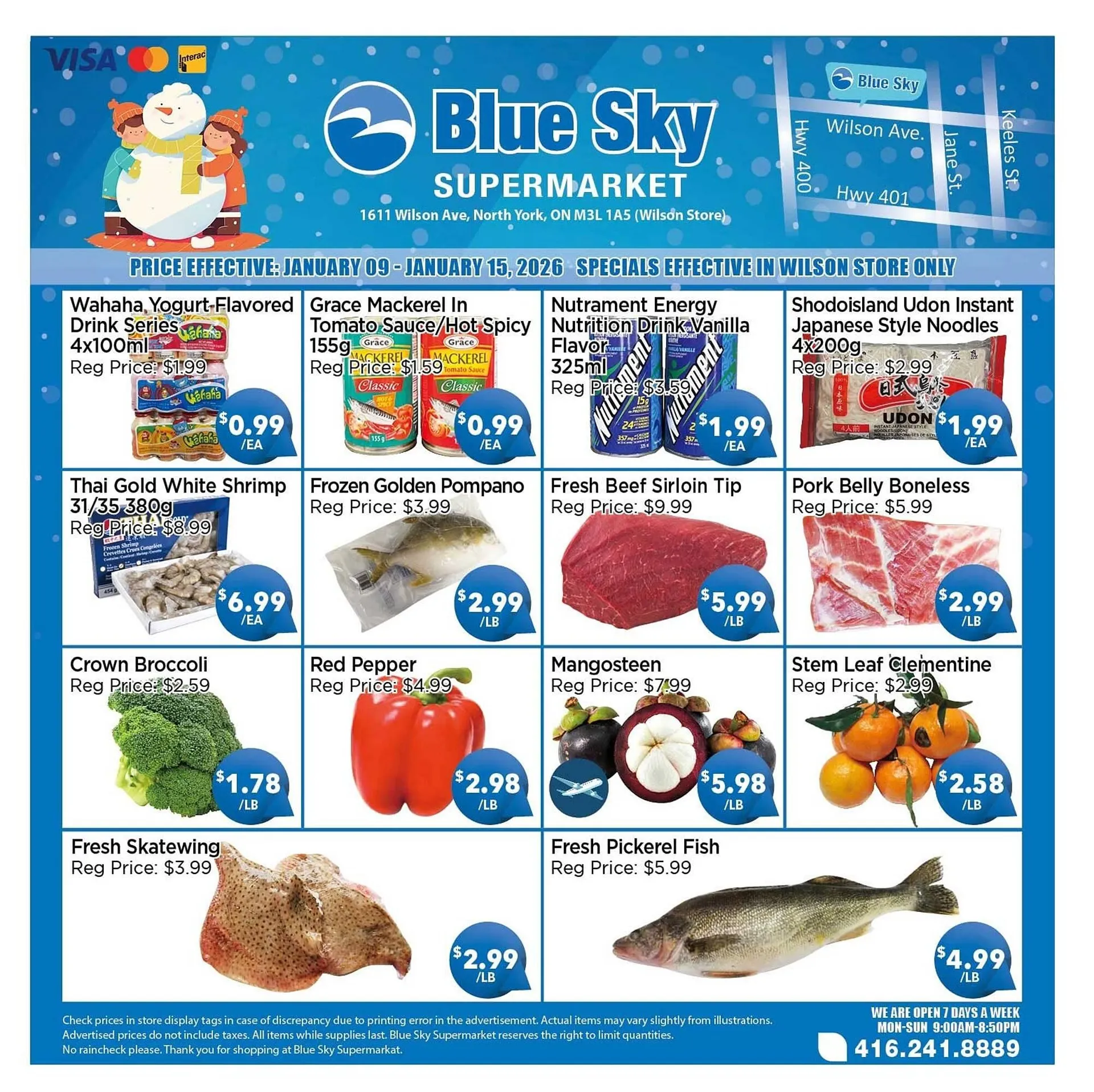 Blue Sky Supermarket flyer from January 9 to January 15 2026 - flyer page 1