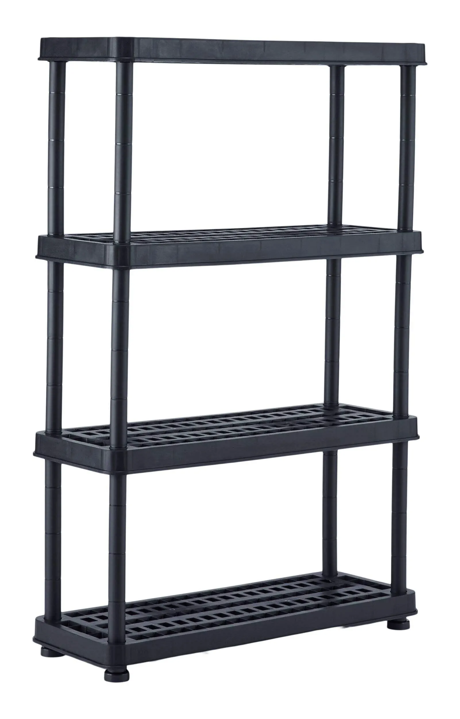 Mastercraft Adjustable 4-Shelf Resin/ Plastic Storage Rack/ Shelving Unit, 36 x 14 x 54.5-in