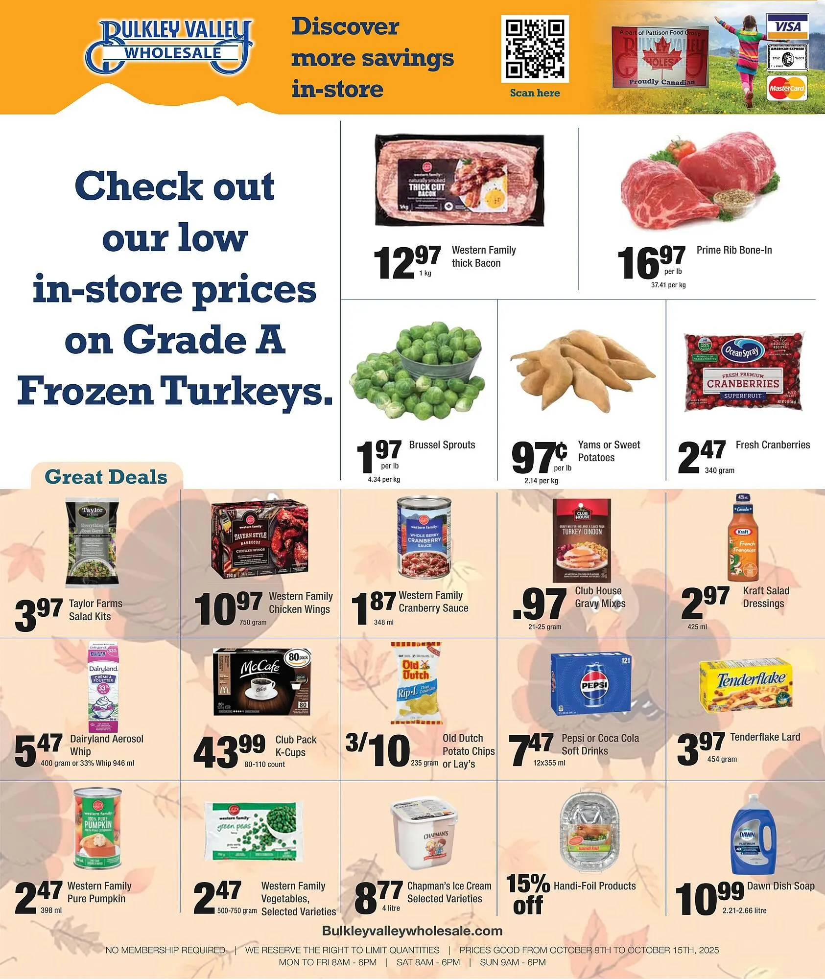Bulkley Valley Wholesale flyer from October 9 to October 15 2025 - flyer page 1