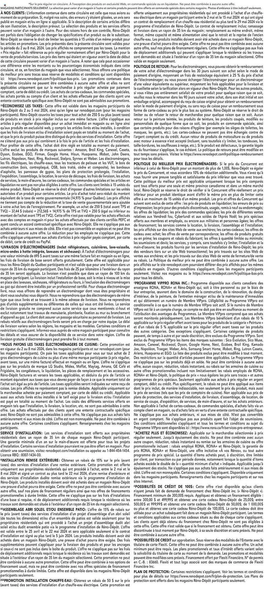 Réno Dépôt flyer from May 2 to May 8 2024 - flyer page 20