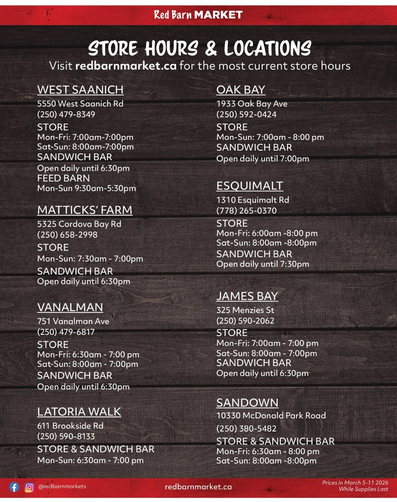 Red Barn Market flyer from March 5 to March 11 2026 - flyer page 7